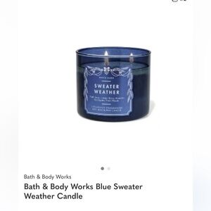 Bath & Body Works Navy Sweater Weather Candle